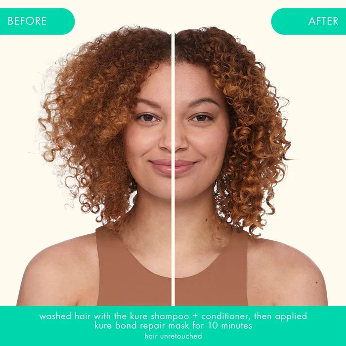Amika The Kure Bond Repair Conditioner For Damaged Hair before after