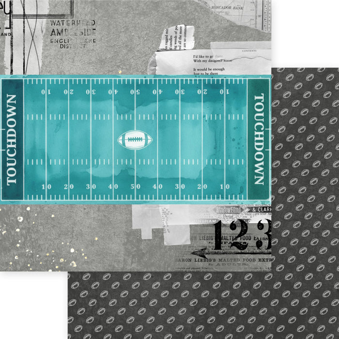 Asuka Studio - 12X12 Collection Pack - Touchdown Football. 12 sheets, 80lbs double sided. Available at Embellish Away located in Bowmanville Ontario Canada.