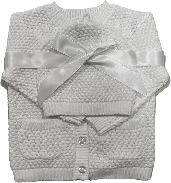 Baby Dove Light Sweater w/ Beanie-White