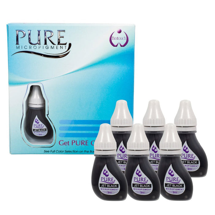 Biotouch Pure Pigment JET BLACK Permanent Makeup 3ml × 1 bottle - SD Cosmetics Care