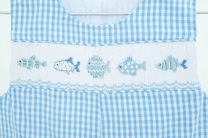 Blue Fish Smocked Benjamin Jonjon