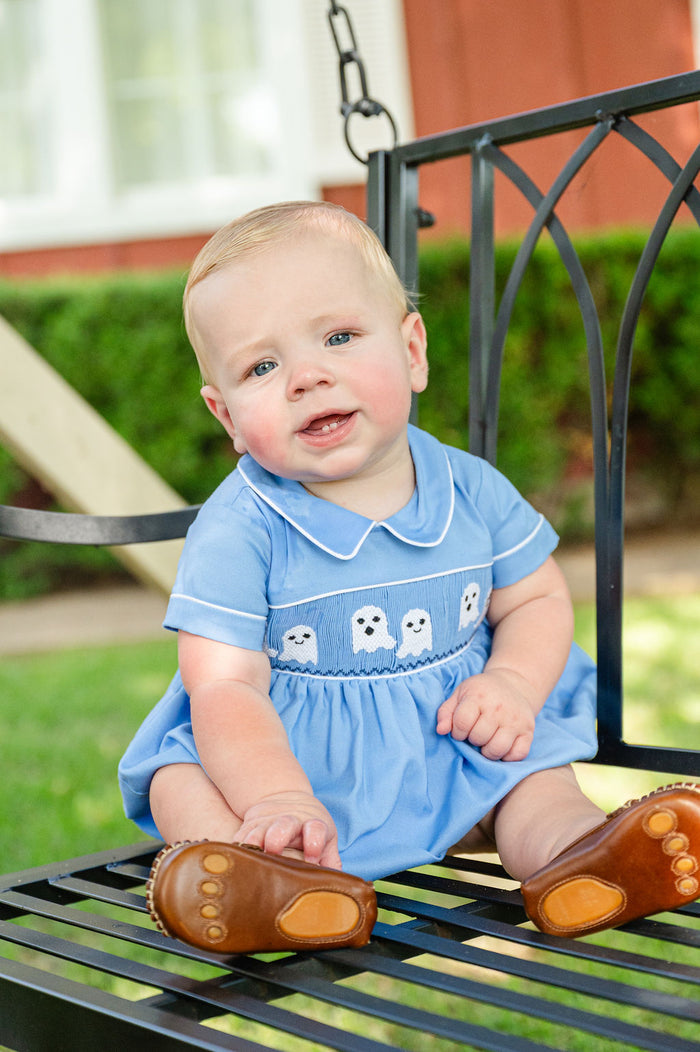 Blue Ghosts Smocked Henry Bubble