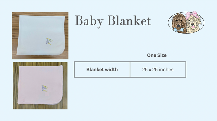 Blue Stork Receiving Blanket
