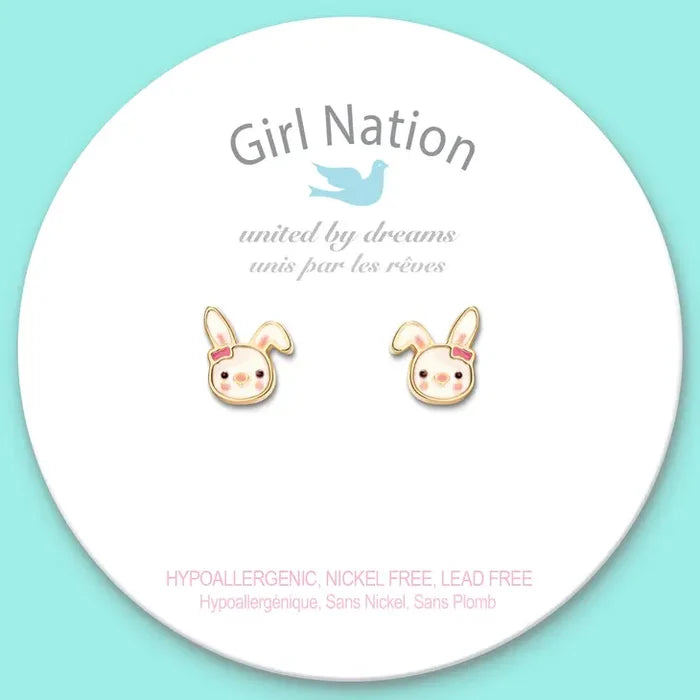 Bouncy Bunny Cutie Stud Earrings