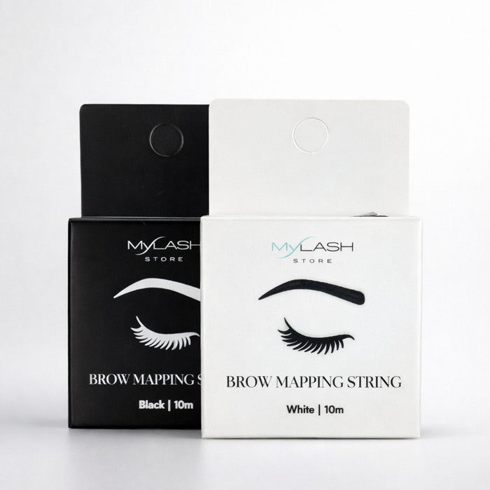 Brow Mapping String in White & Black on Grey Background