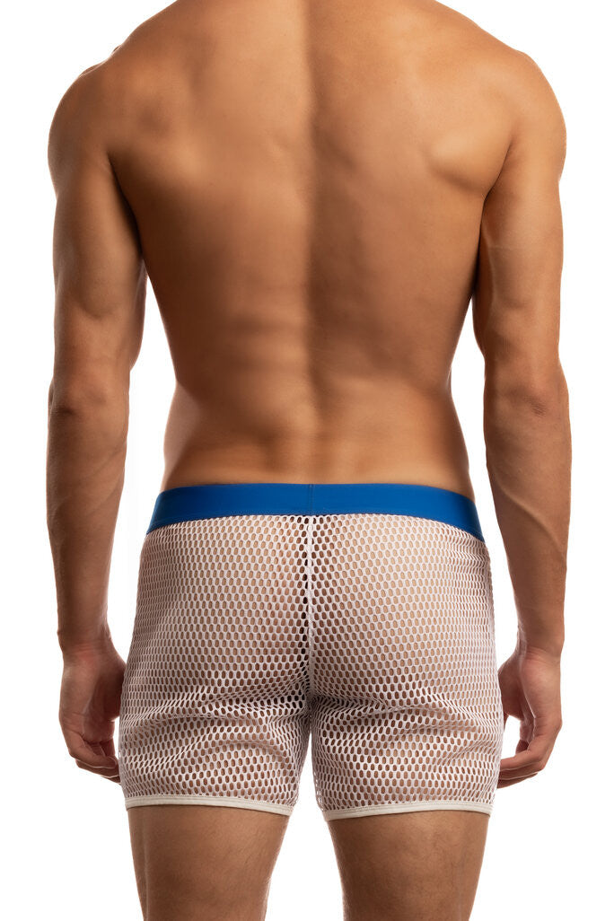 Jack Adams Can You See Me Now Short in white; premium, fashionable and fun swimsuits, swim briefs, swim trunks and swim bikinis