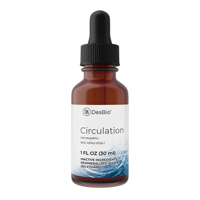 Circulation by DesBio is for the temporary relief of symptoms related to poor circulation including exhaustion