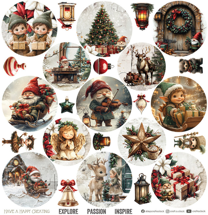 Craft O'Clock - 12X12 Paper Pad - Oh Christmas Night. Available at Embellish away located in Bowmanville Ontario Canada.