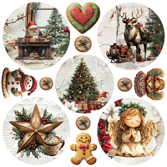Craft O'Clock - 8X8 Paper Pad - Oh Christmas Night. Available at Embellish Away located in Bowmanville Ontario Canada.