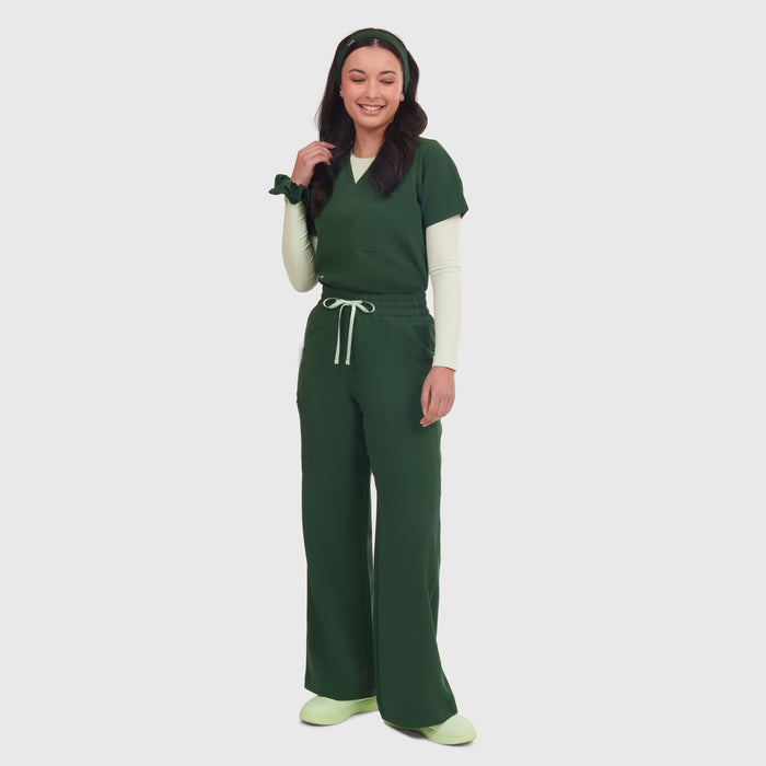 Elan High Waisted Wide-Leg Scrub Pant