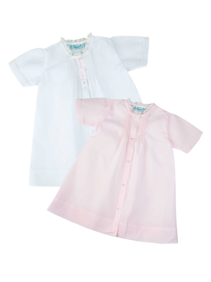 Feltman Folded Daygown with Tucks and Embroidery