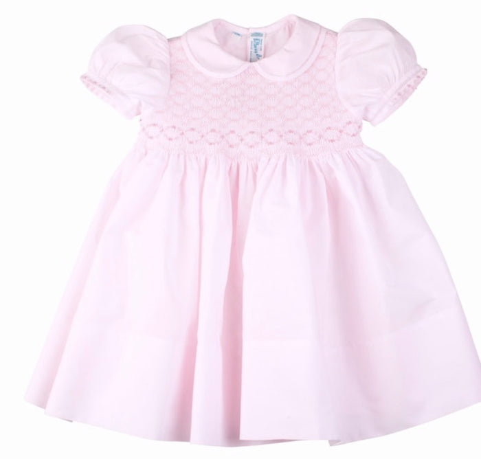 Feltman Pink Smocked Dress with Sash