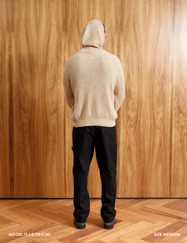 Fisher Hood Knit - Oatmeal