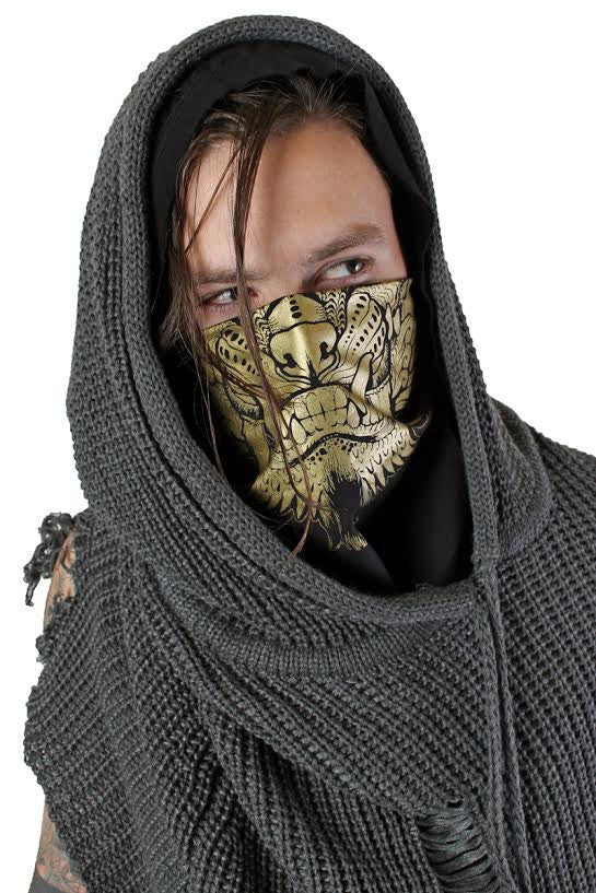 FOO DOG LION BANDANA -GOLD OR WHITE-