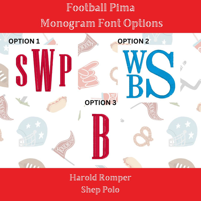 Football Print Pima Harold Romper