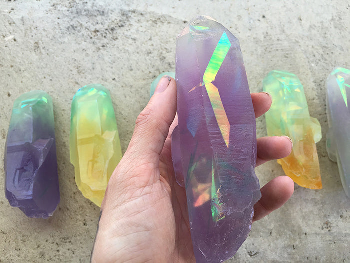 GARDEN CRYSTAL- CAST URETHANE GLOW IN THE DARK- IRIDESCENTS