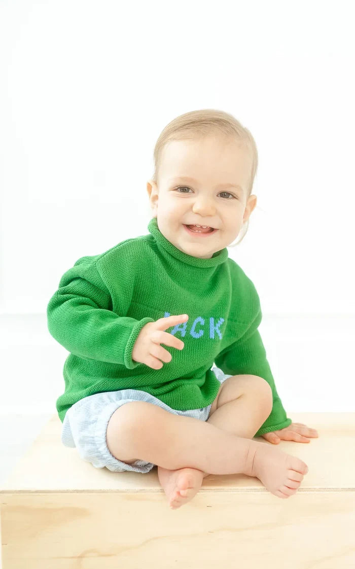 Green Personalized Knit Sweater