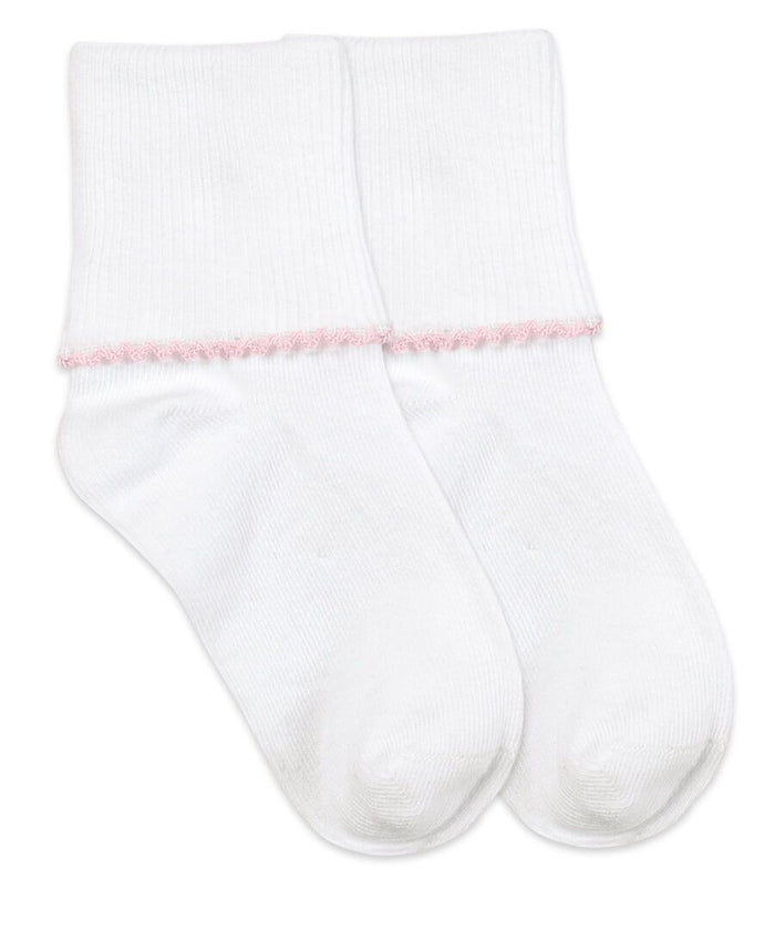 Jefferies Tatted Edge Socks - pink