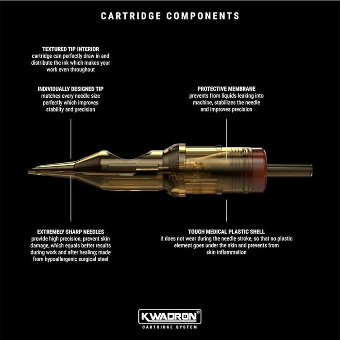 Kwadron PMU Tattoo Needles Cartridges, Box of 20, Soft Edge Magnum Lot Taper (Kwadron 35/23 SEMLT) for Permanent Makeup - SD Cosmetics Care