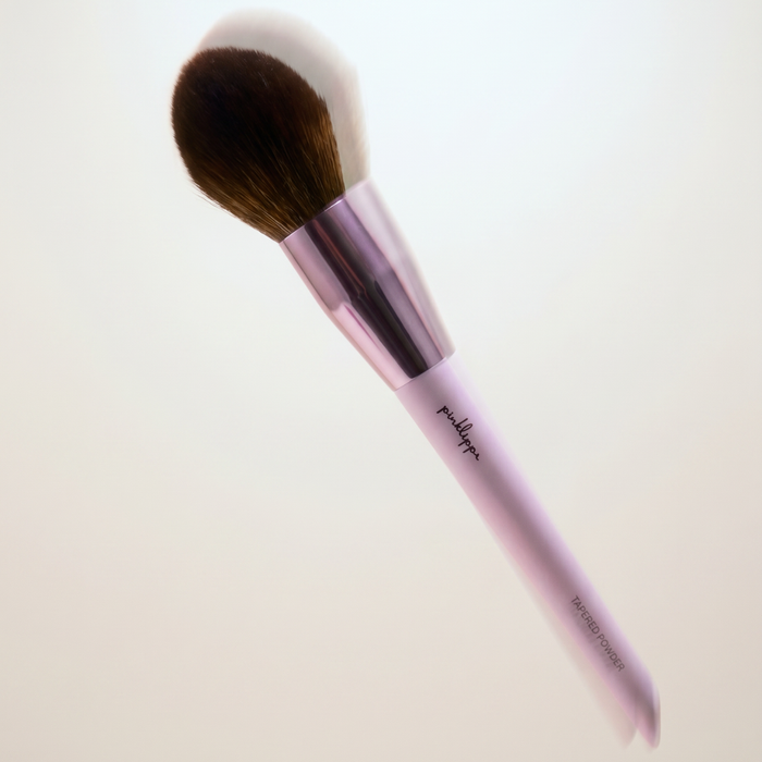Pink Lipps Makeup Brush Set- Tapered Powder and Liquid Blush