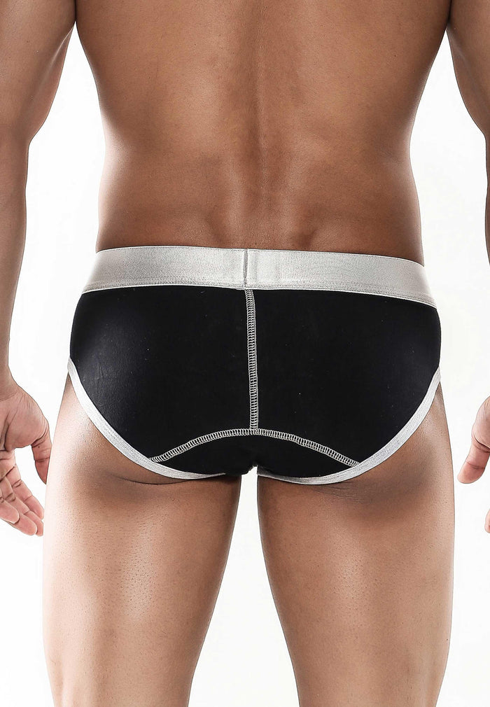 MaleBasics Men's Cotton Fitted Contrast Hip Brief - Billyforce Shop