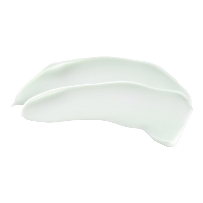 MANE N TAIL herbal gro leave-in conditioner pale green cream swatch showing smooth creamy texture for hair