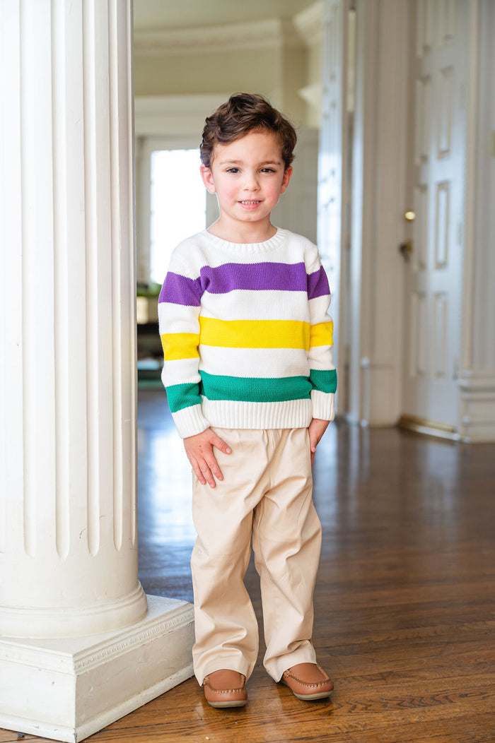 Mardi Gras Stripes Unisex Sweater