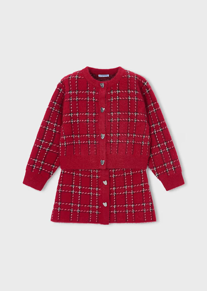 Mayoral Tricot Skirt Set-Red