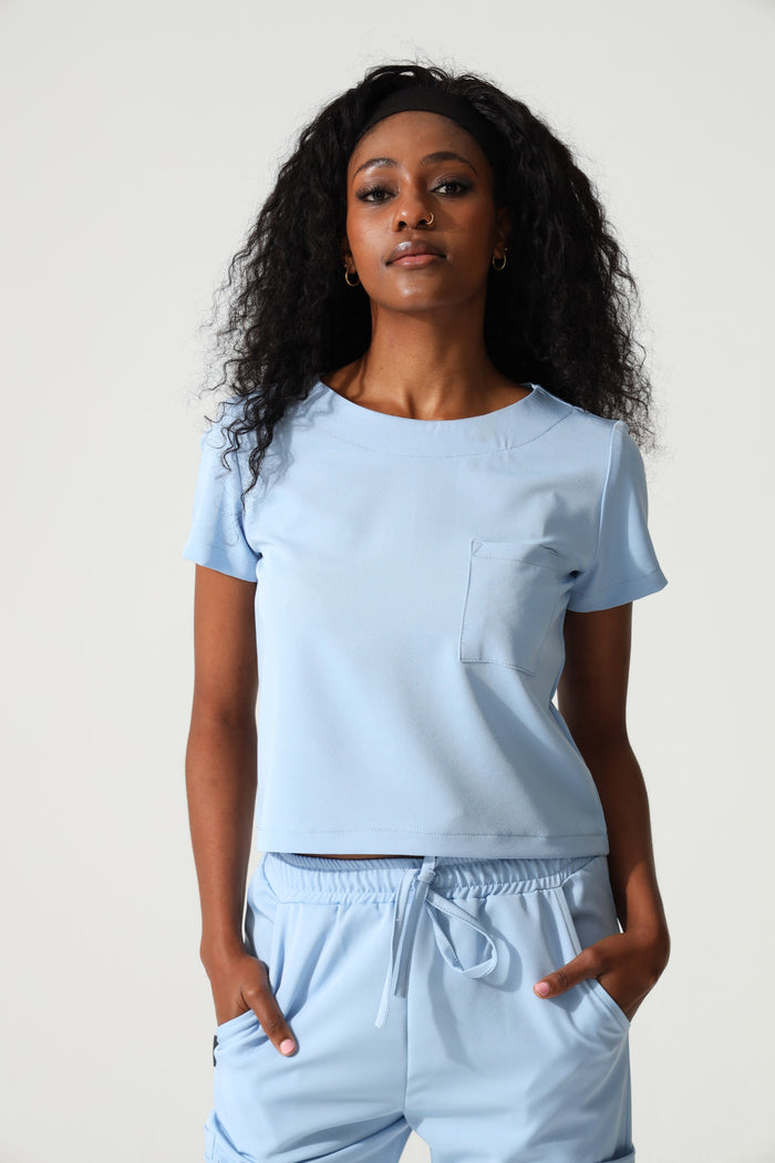 NEW LADIES CREW CROP - Greens Medi Scrubs South Africa - Premium Medical Uniforms & Apparel - Delivery Across SA