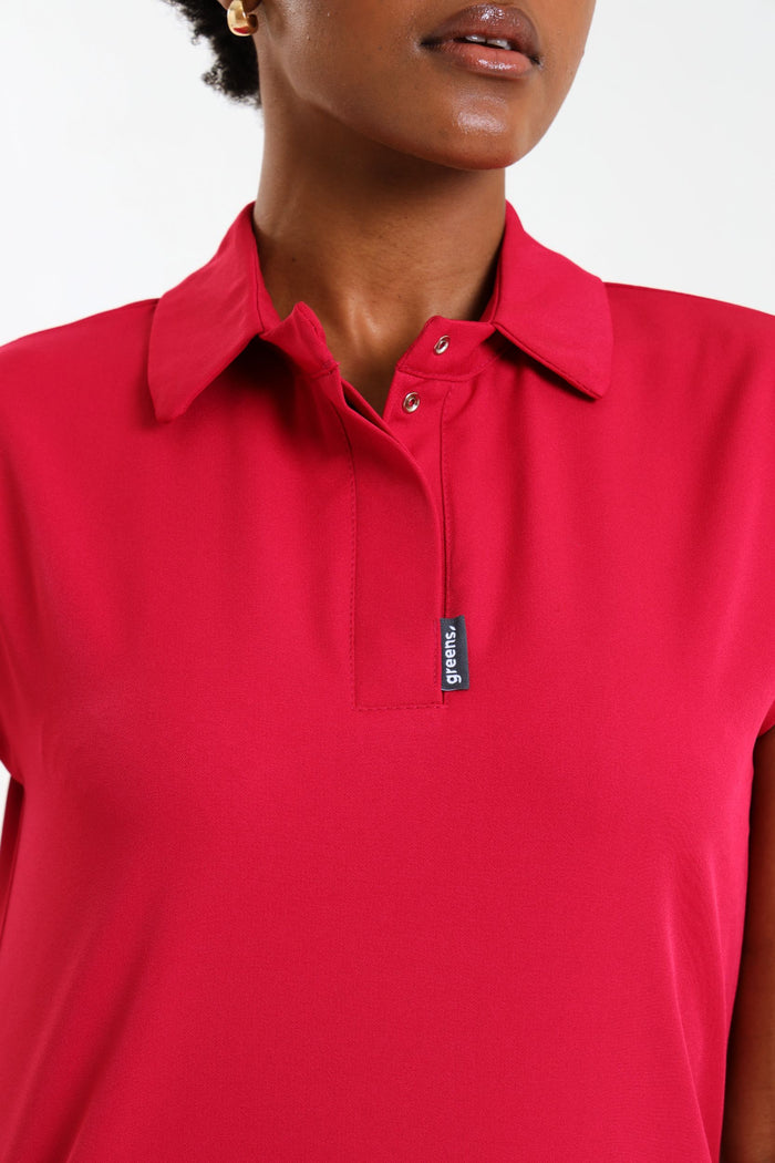 NEW LADIES PRO-COLLARED PETAL TOP - Greens Medi Scrubs South Africa - Premium Medical Uniforms & Apparel - Delivery Across SA