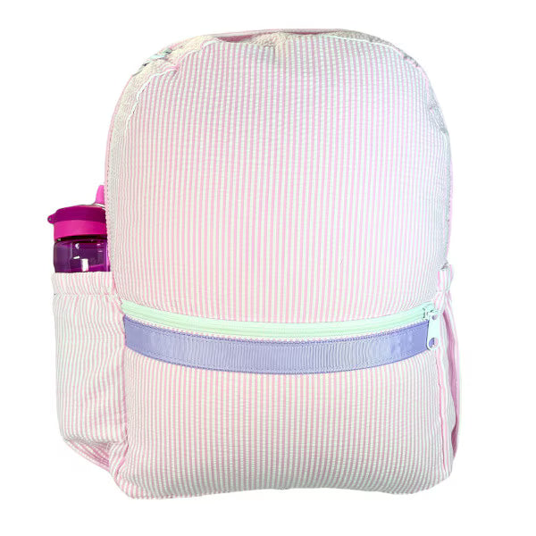 Oh Mint Princess Seersucker Medium Backpack w/Pockets