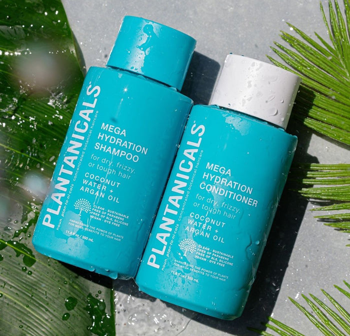 PLANTANICALS mega hydration shampoo for dry frizzy or rough hair coconut water + argan oil شامبو الشعر الجاف والخشن بماء جوز الهند والاركان من بلانتانيكالس