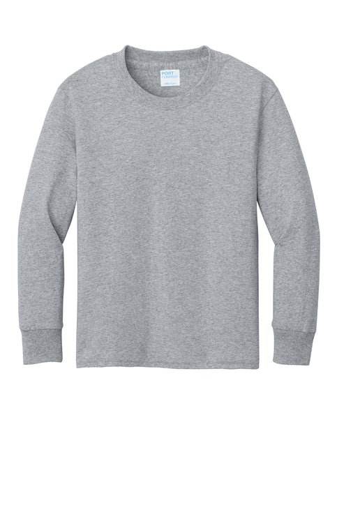 PORT & CO - ATHLETIC HEATHER YOUTH LONG SLEEVE