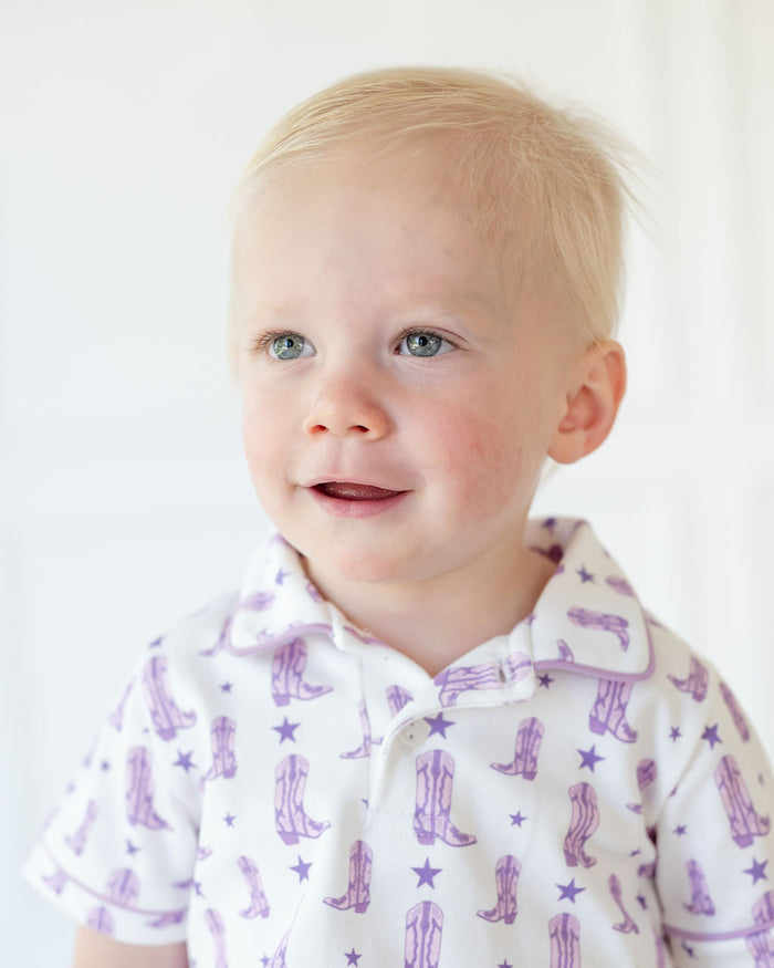 Purple Boots Pima Outfits for Boys