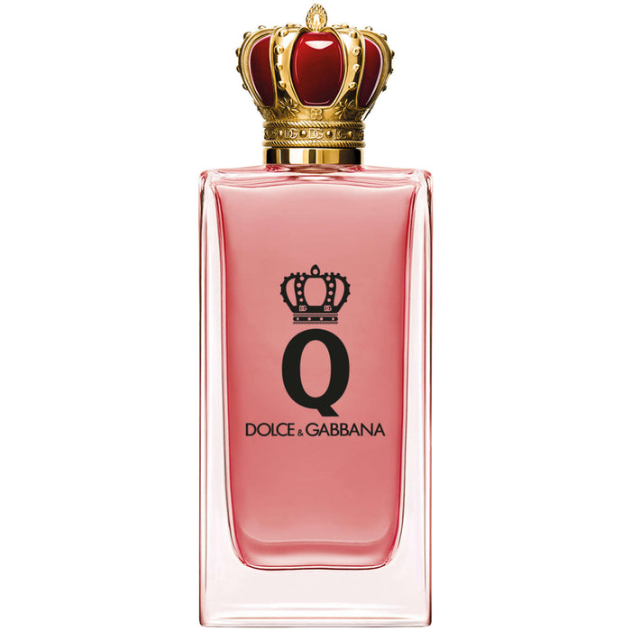 Dolce&Gabbana Q Eau de Parfum Intense 100ml bottle with white packaging, showcasing the luxury fragrance design.