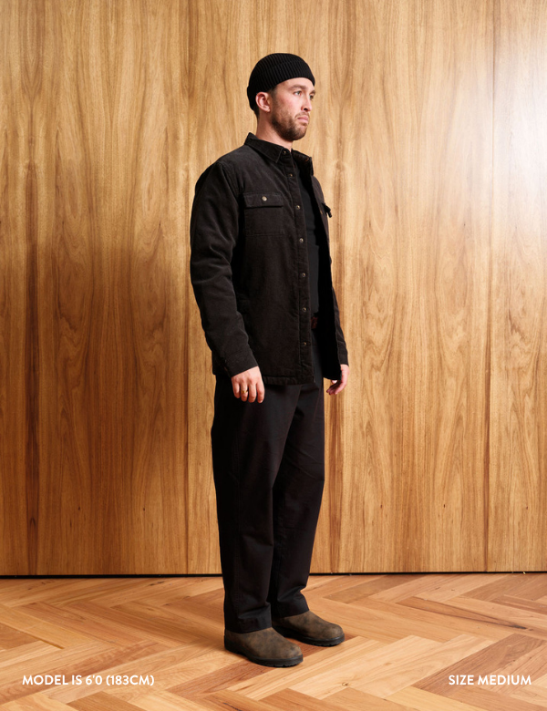 Quilted Cord Jacket - Graphite