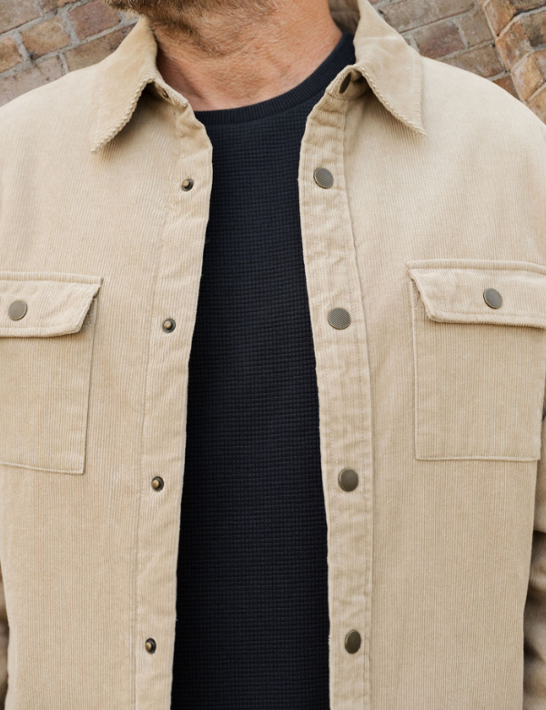 Quilted Cord Jacket - Stone