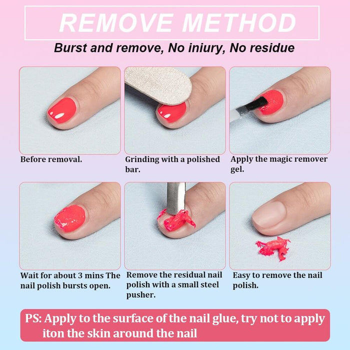 How to Use Magic Gel Remover Apply Wait Push Off Easy