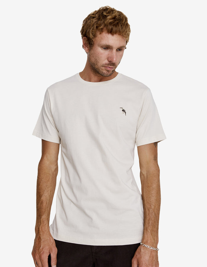 Reginald Print Tee - Authentic Logo Natural