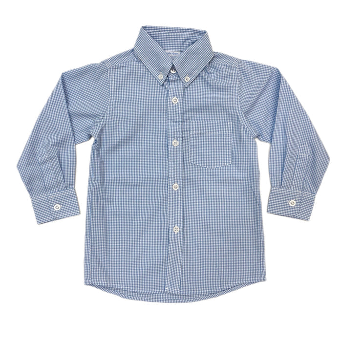 Remember Nguyen Button Down Lt Blue Gingham Shirt
