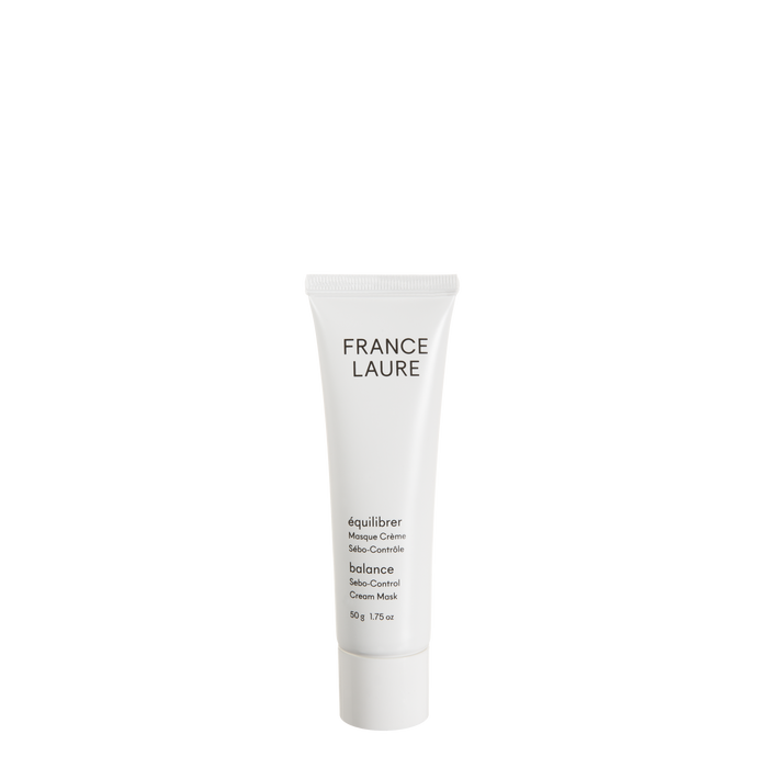 France Laure Balance Sebo-Control Cream Mask in white tube, 50g, for oily skin care and facial hydration