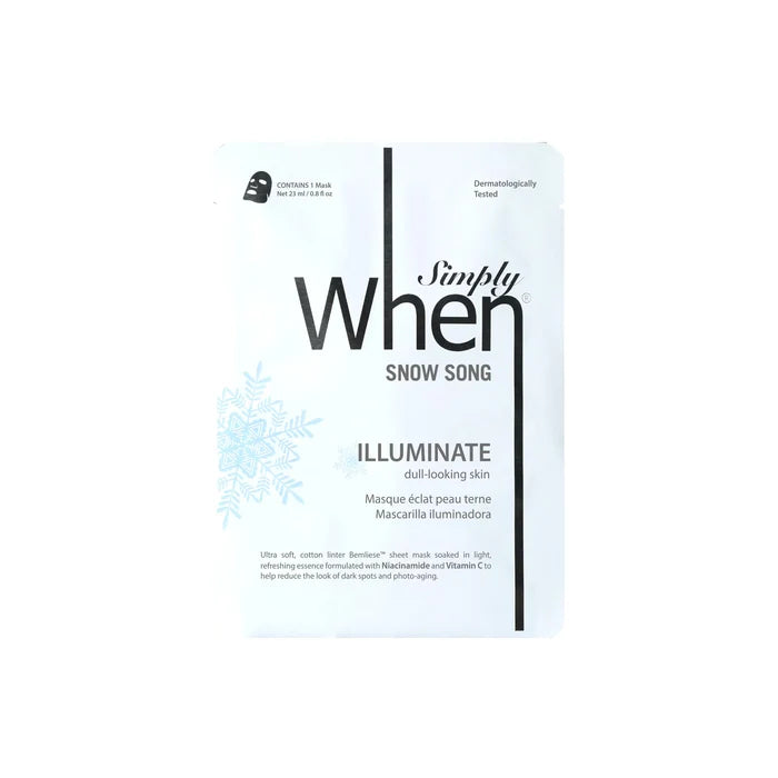 Simply WHEN Snow Song Illuminate Sheet Mask