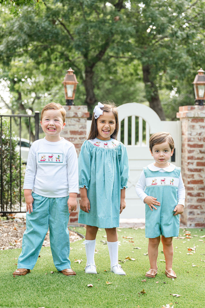 Snow Dogs Smocked Beau T-Shirt/Pants Set
