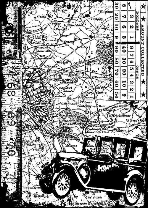Stampers Anonymous - Tim Holtz - Components Cling Stamp 2.5X3.5 - Car