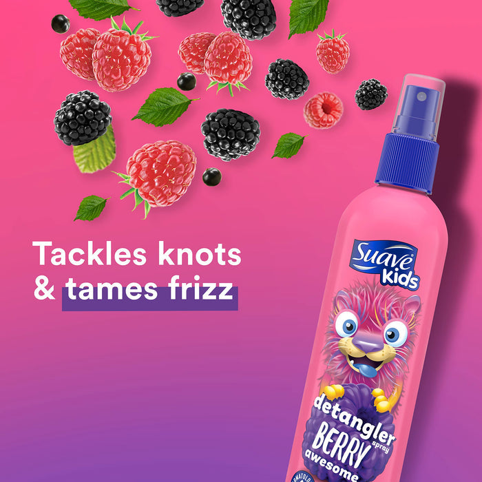 SUAVE kids detangler spray berry awesome سبريه الشعر بالتوت للاطفال من سواف