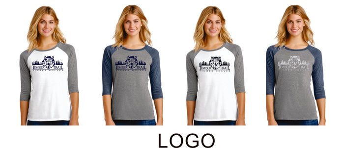 Timber Trail Ladies or Unisex Raglan Tee- 5 Designs
