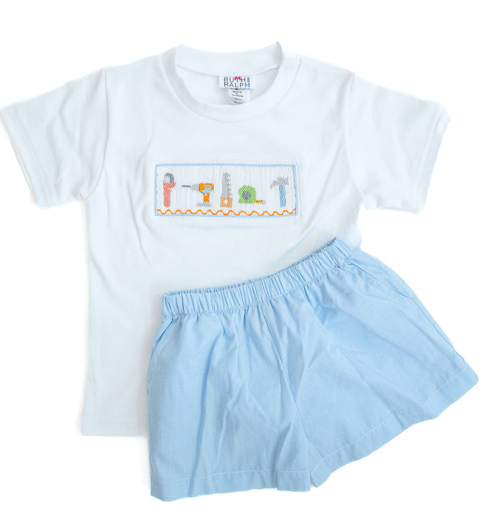 Tools Smocked Beau T-Shirt/Shorts Set