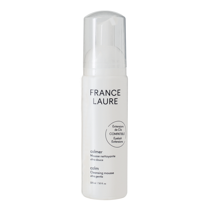 France Laure Calm Cleansing Mousse, ultra gentle face wash compatible with eyelash extensions, 225ml