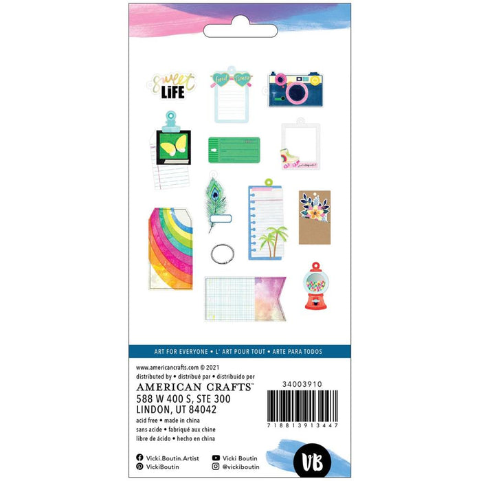 American Crafts - Vicki Boutin - Sweet Rush - Tag Mini Journal - 13/Pkg - Die-Cut Tags W/Ring. Available at Embellish Away located in Bowmanville Ontario Canada.