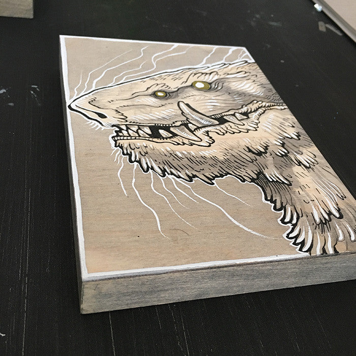 WOOD BLOCK MONSTER PAINTINGS